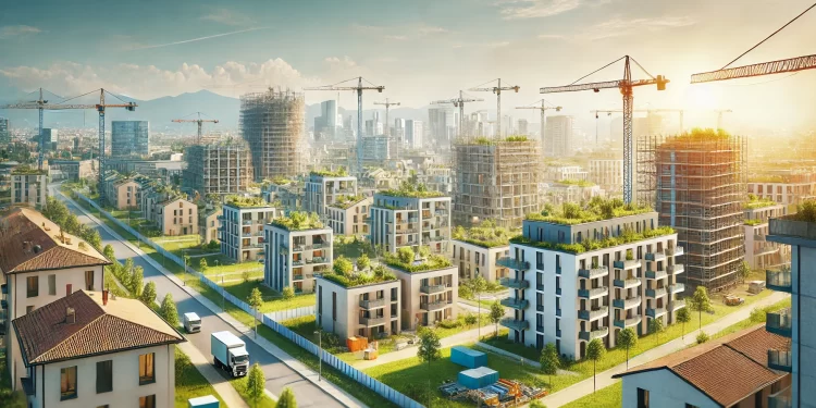 Sviluppo Urbano in Italia: Edifici Residenziali e Commerciali in Costruzione