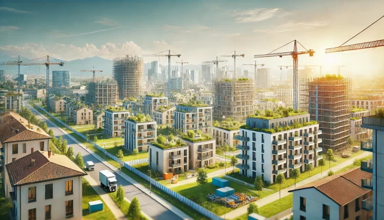 Sviluppo Urbano in Italia: Edifici Residenziali e Commerciali in Costruzione